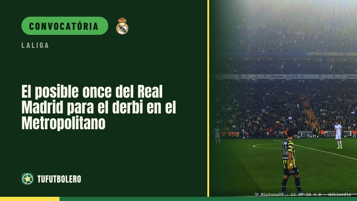 Provável onze do Real Madrid para o dérbi no Metropolitano