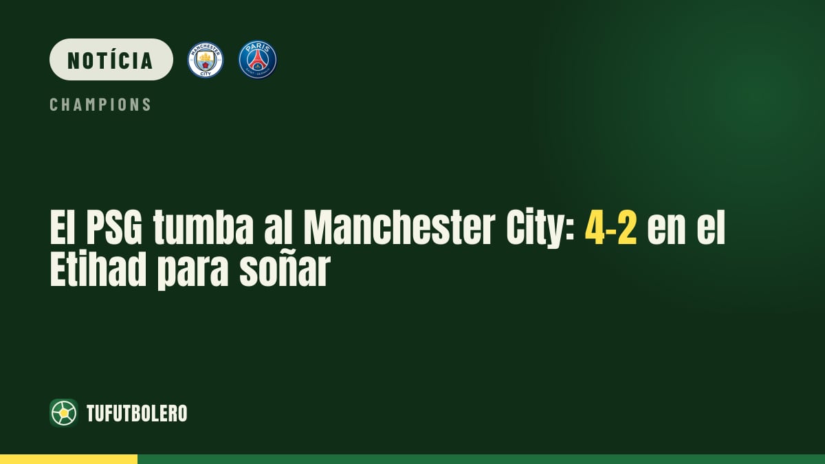 PSG vence o Manchester City por 4-2 no Etihad e segue forte