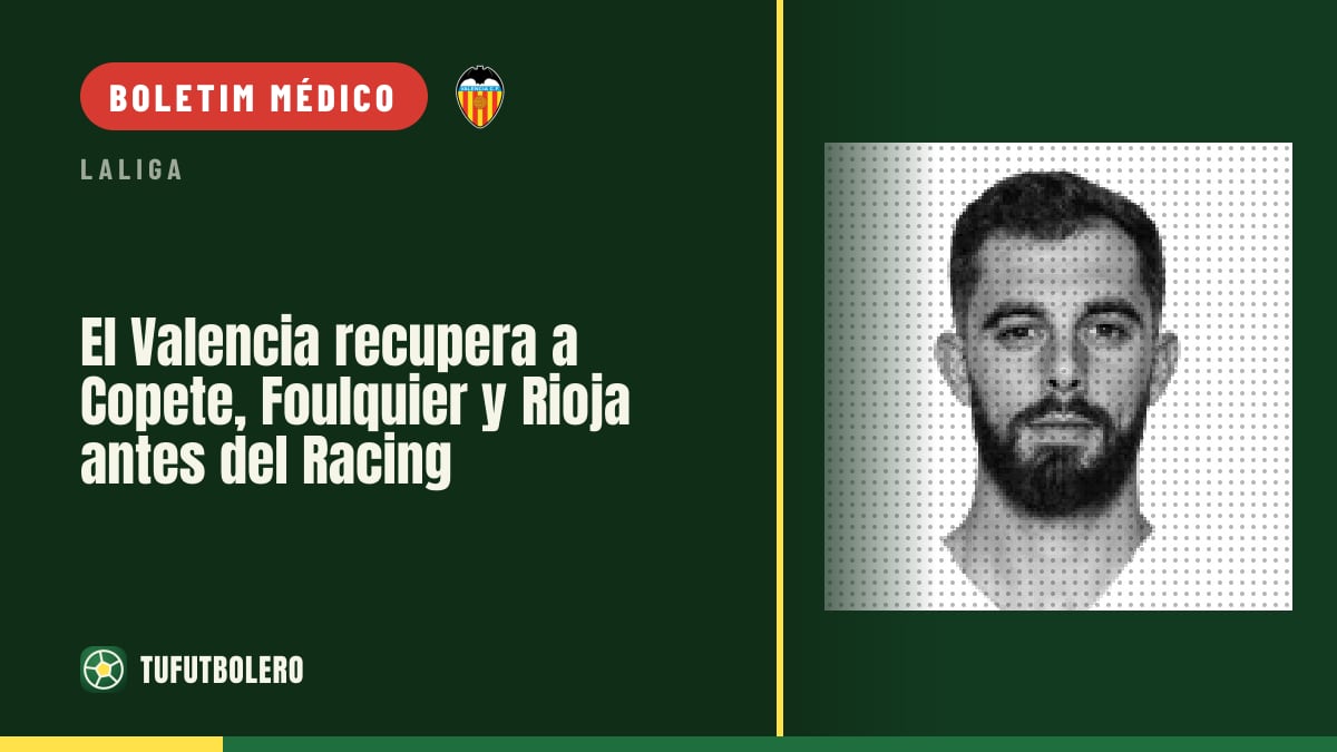 O Valência melhora na enfermería com Copete, Foulquier e Rioja