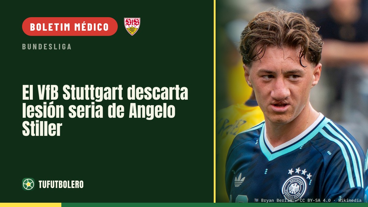 VfB Stuttgart tranquiliza: Angelo Stiller sofreu só uma pancada