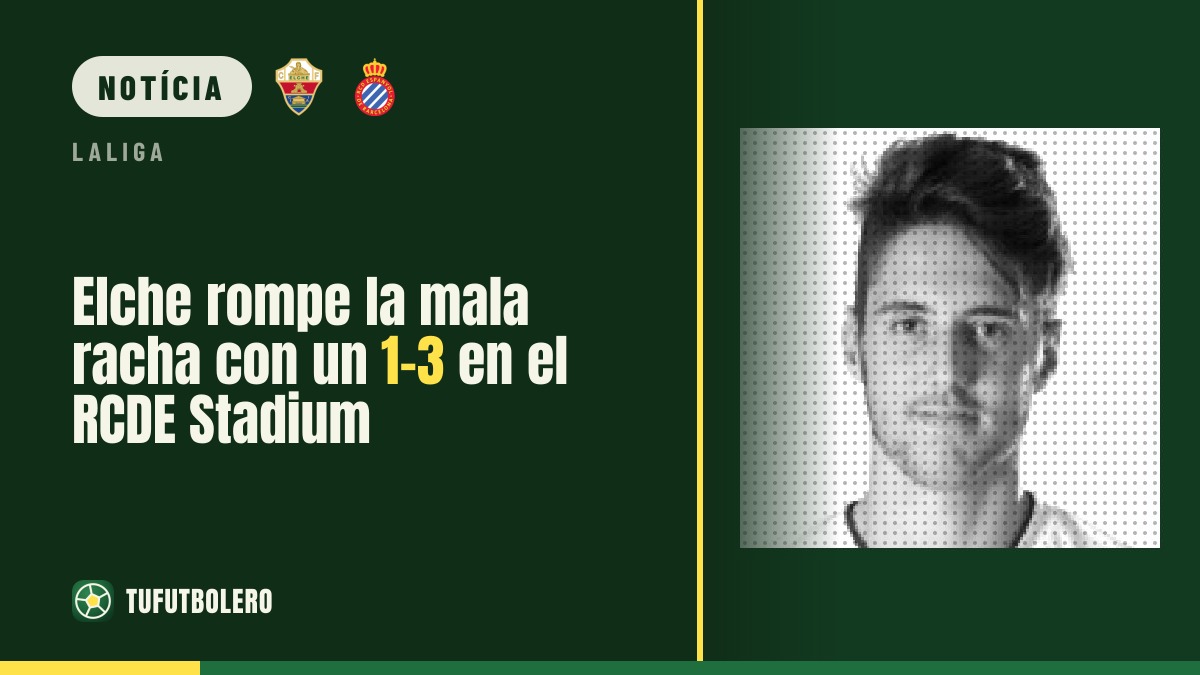 Elche quebra a má fase com vitória por 1-3 no RCDE Stadium