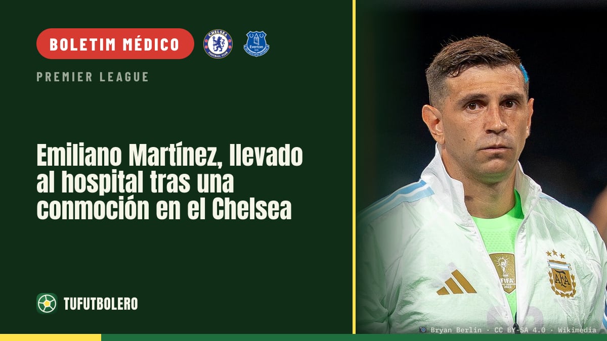 Emiliano Martínez vai ao hospital após possível concussão no Chelsea