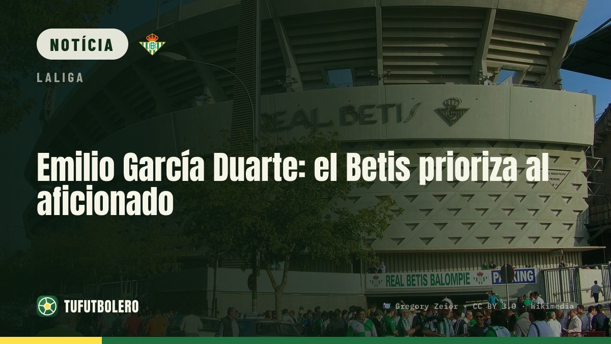 Emilio García Duarte: o Betis coloca o adepto em primeiro