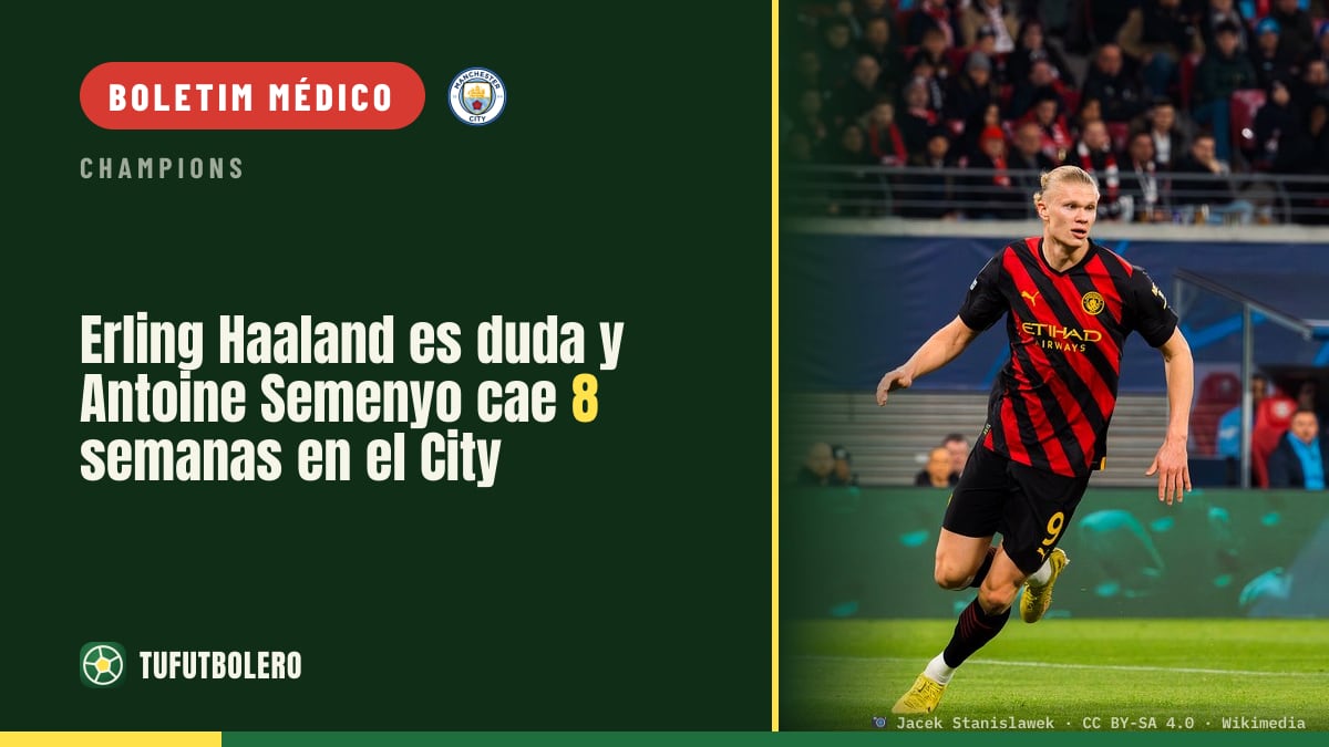 Haaland é dúvida e Semenyo fica fora oito semanas no City