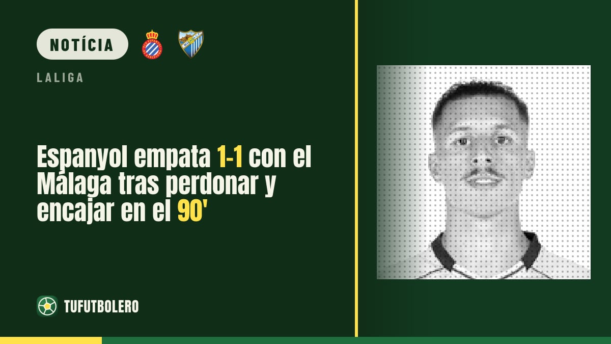 Espanyol empata 1-1 com o Málaga depois de perdoar e sofrer no fim