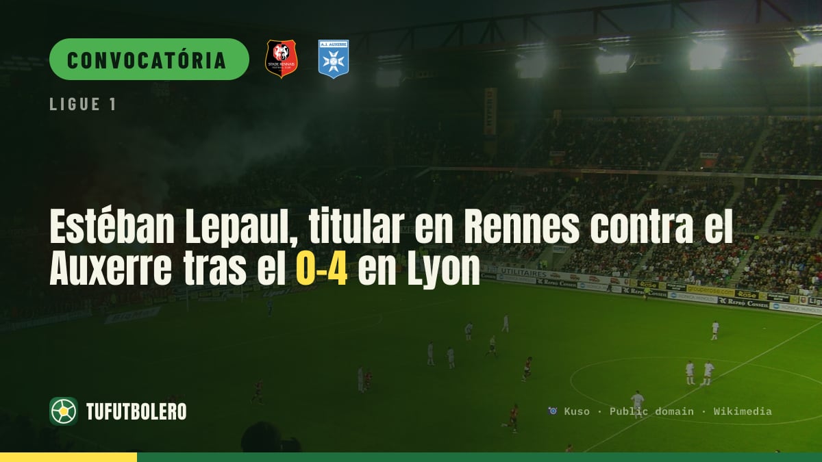 Estéban Lepaul será titular pelo Rennes vs Auxerre após 0-4 em Lyon