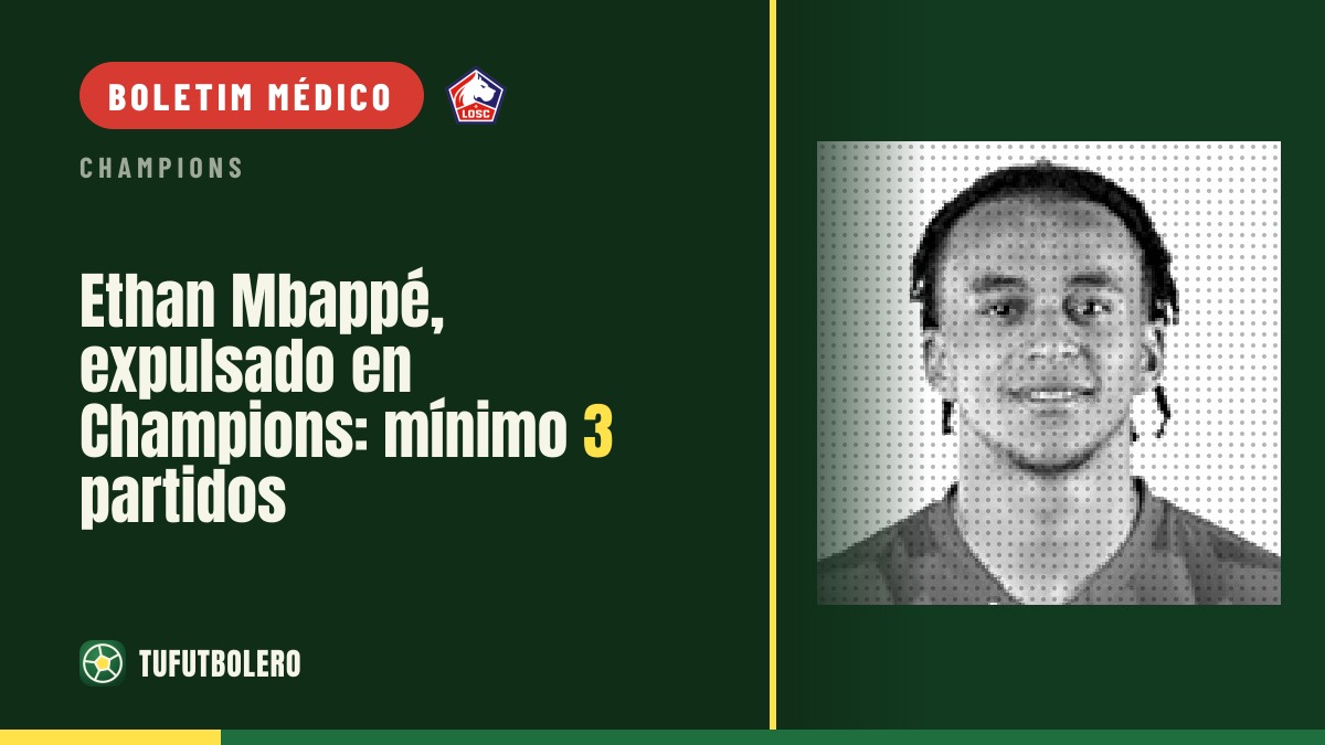 Ethan Mbappé expulso na Champions: pega no mínimo 3 jogos