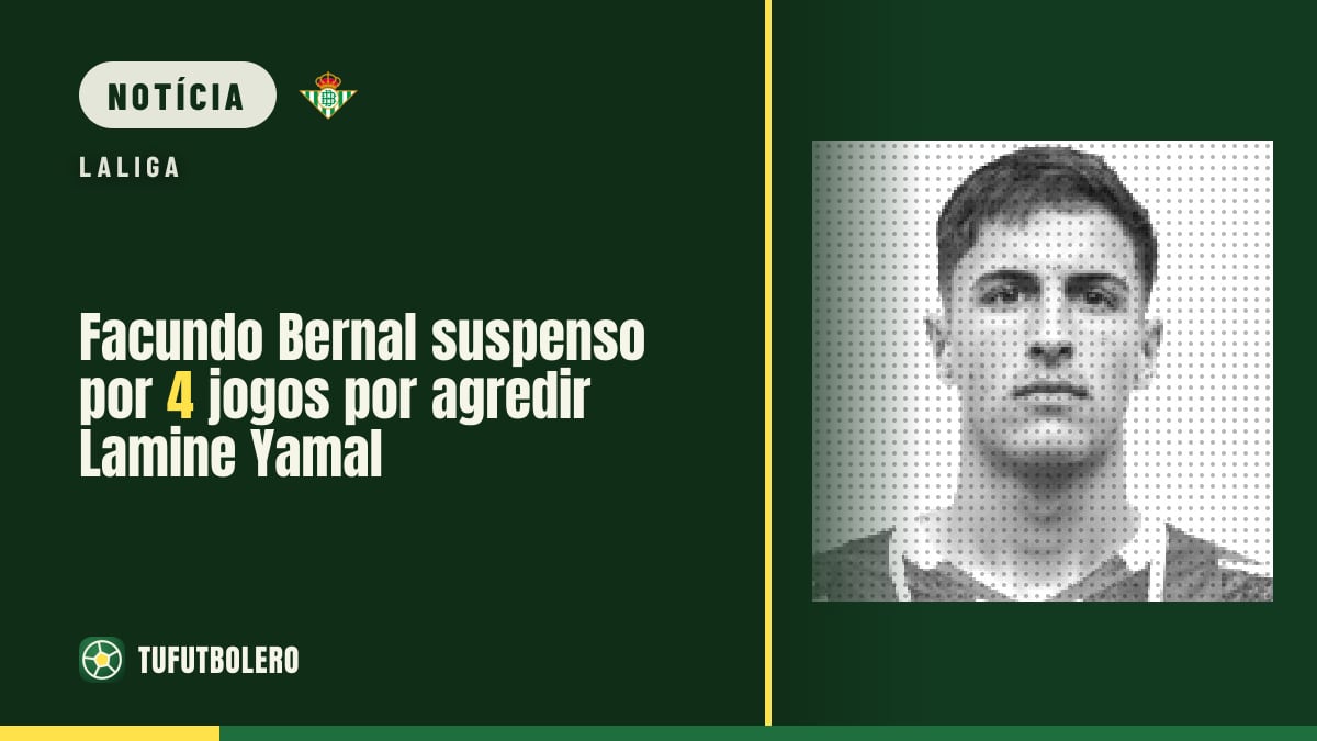 Facundo Bernal suspenso por 4 jogos por agredir Lamine Yamal