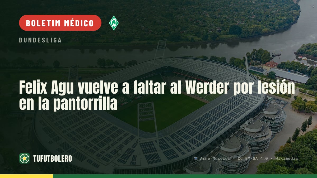 Felix Agu volta a falhar o Werder por lesão na panturrilha