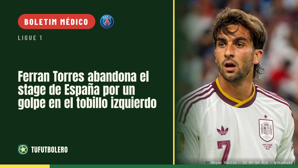 Ferran Torres abandona concentração da Espanha por lesão no tornozelo esquerdo
