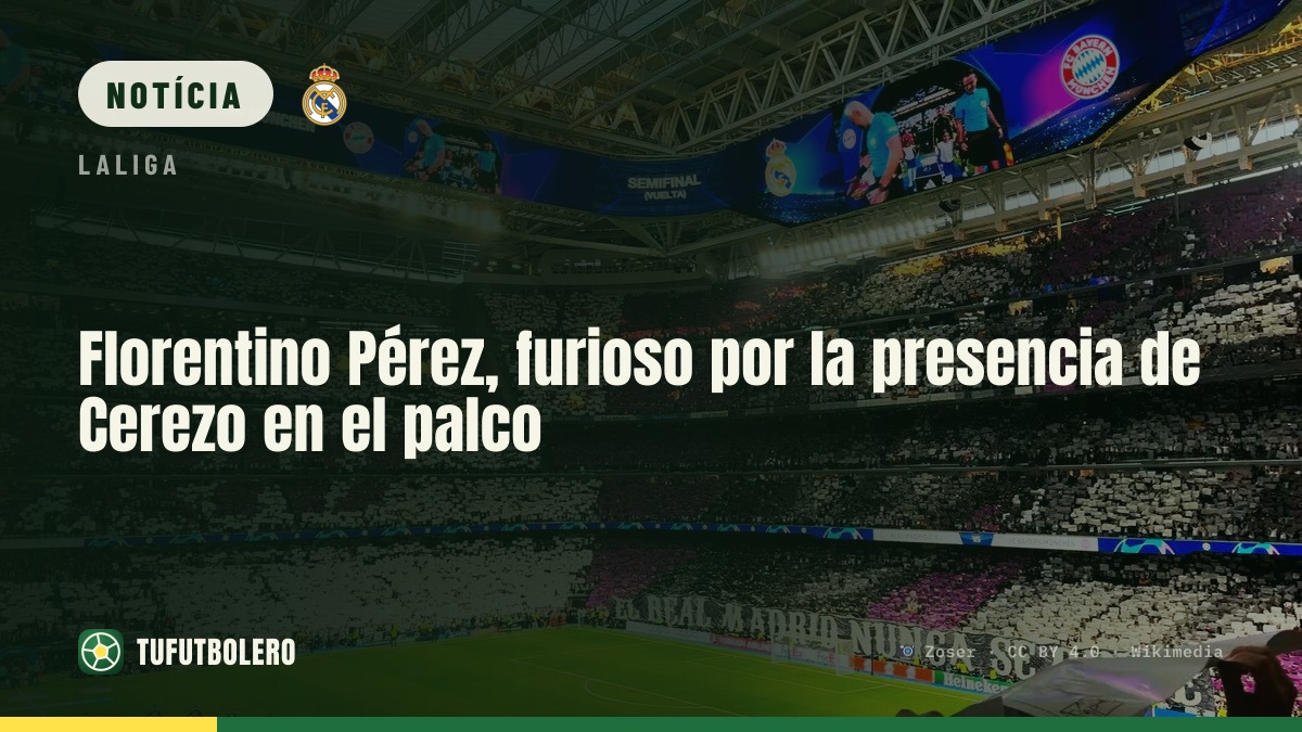 Florentino Pérez irritado com a presença de Cerezo na tribuna