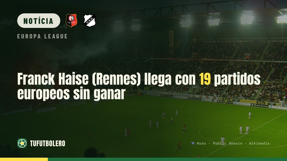Franck Haise (Rennes) tenta acabar com 19 jogos europeus sem vencer