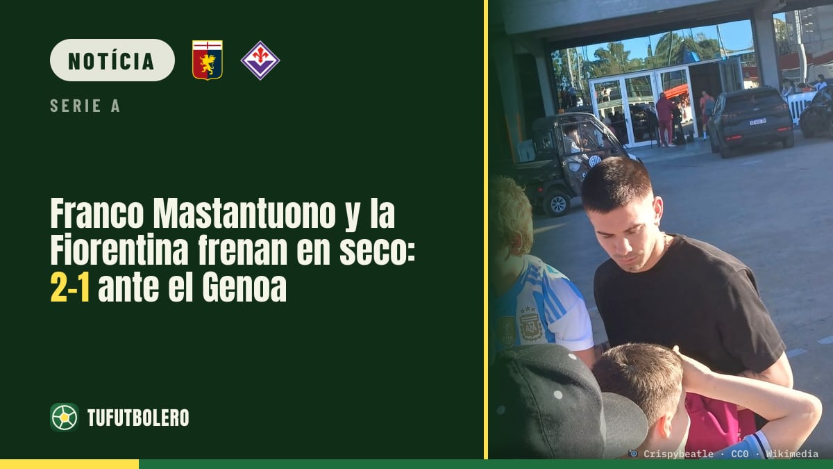 Franco Mastantuono e a Fiorentina travam: 2-1 contra o Genoa