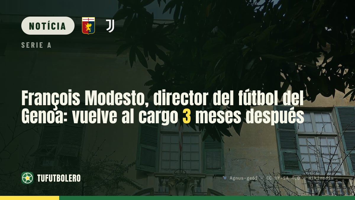François Modesto é o novo diretor de futebol do Genoa, três meses após a Juventus