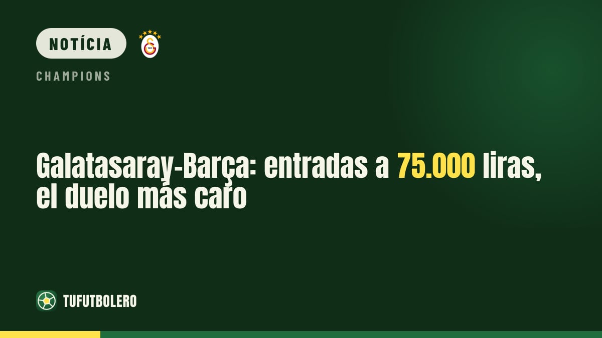 Galatasaray–Barça: bilhetes a 75.000 liras no jogo mais caro