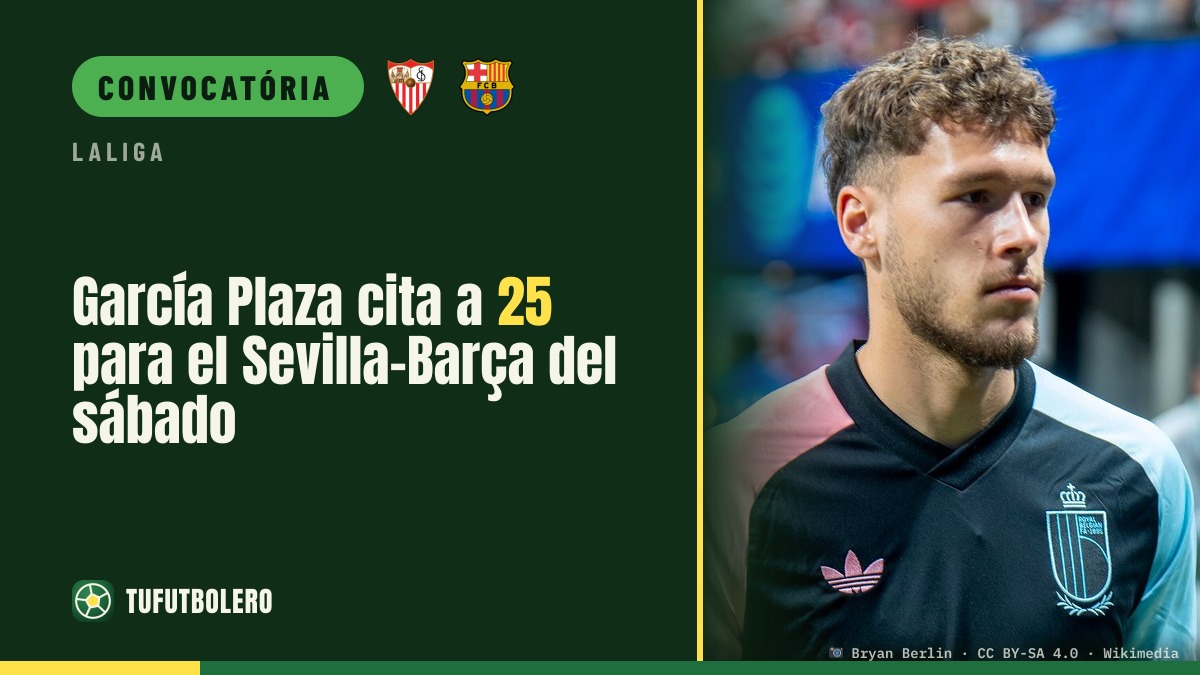 García Plaza convoca 25 para o Sevilla-Barça deste sábado