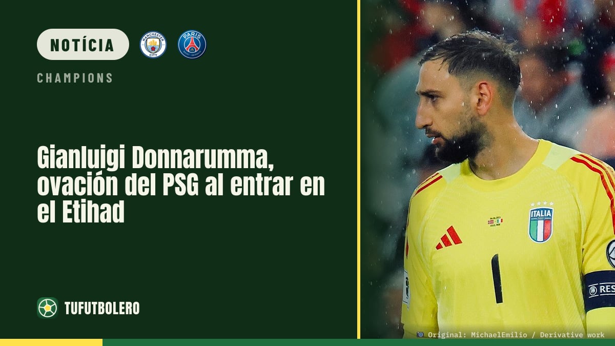 Gianluigi Donnarumma recebe ovação do PSG ao entrar no Etihad
