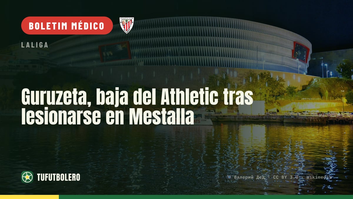 Guruzeta, baixa do Athletic após se lesionar em Mestalla