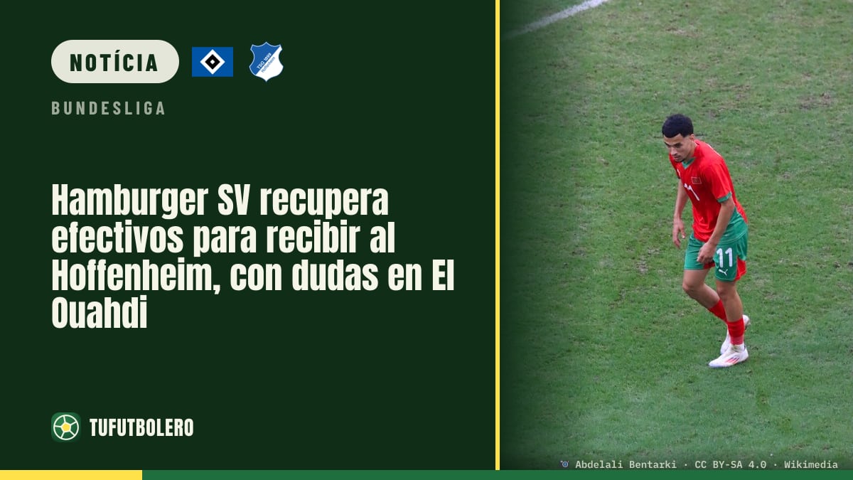Hamburger SV avalia El Ouahdi como dúvida para o jogo contra o Hoffenheim