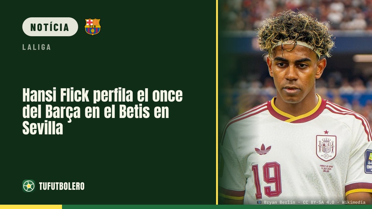 Hansi Flick desenha o provável onze do Barcelona no Betis em Sevilha