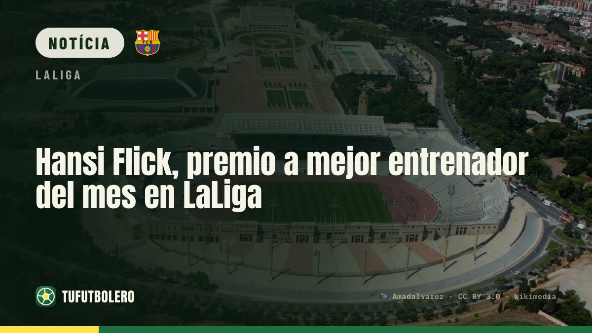 Hansi Flick vence de novo o prémio de melhor treinador do mês na LaLiga