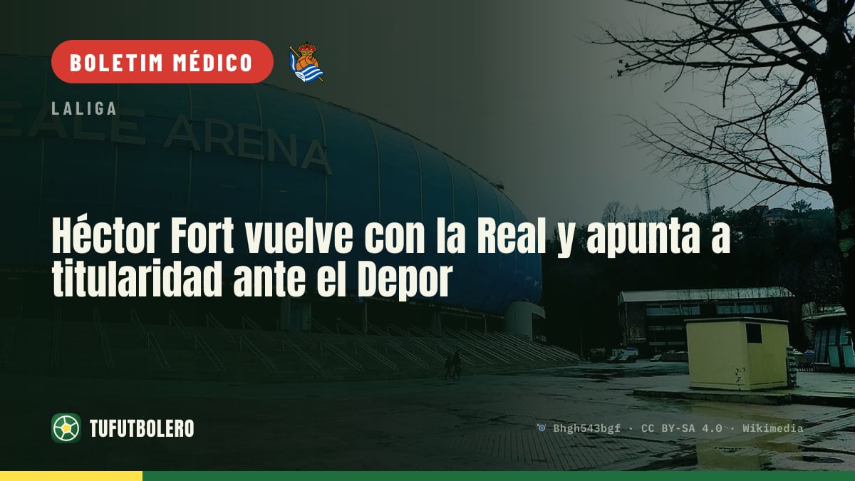 Héctor Fort volta ao treino na Real e mira titularidade contra o Depor