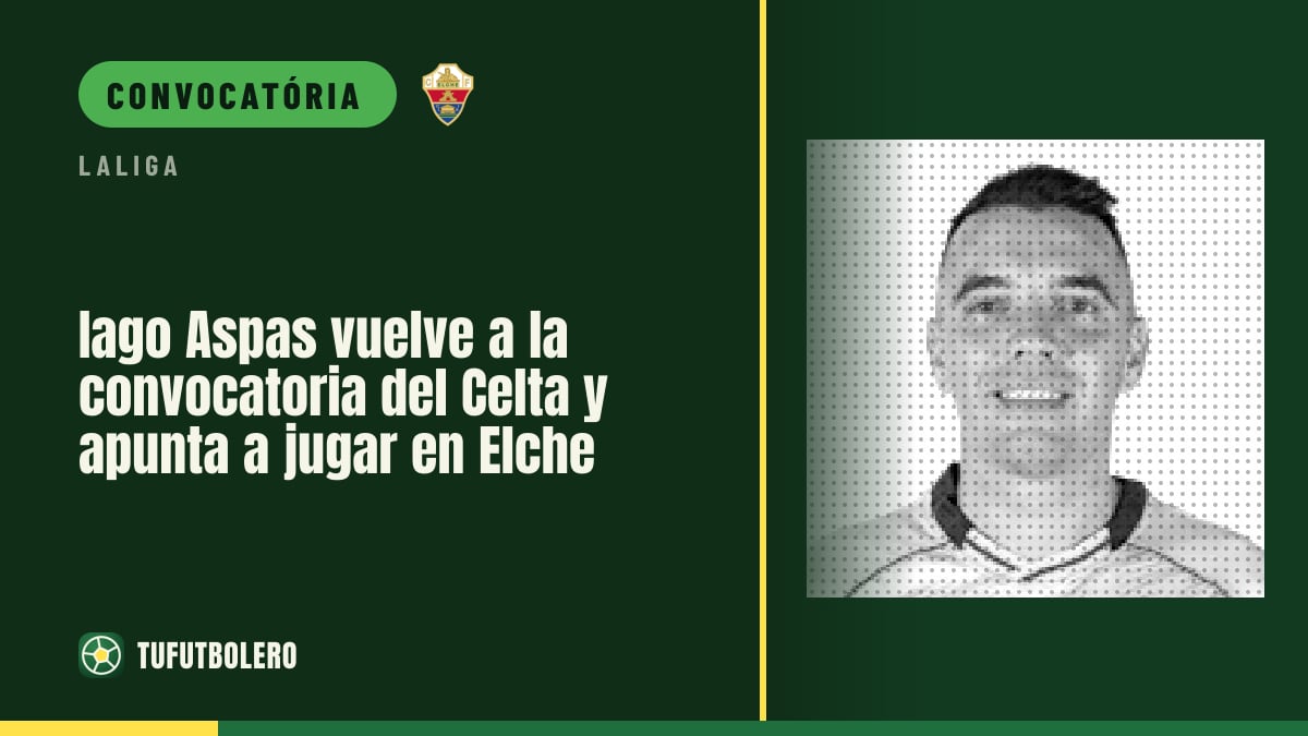 Iago Aspas volta à lista do Celta para jogar no Elche