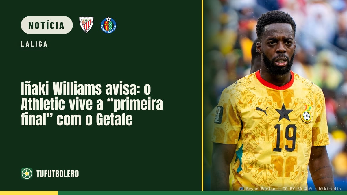 Iñaki Williams avisa: o Athletic vive a “primeira final” com o Getafe