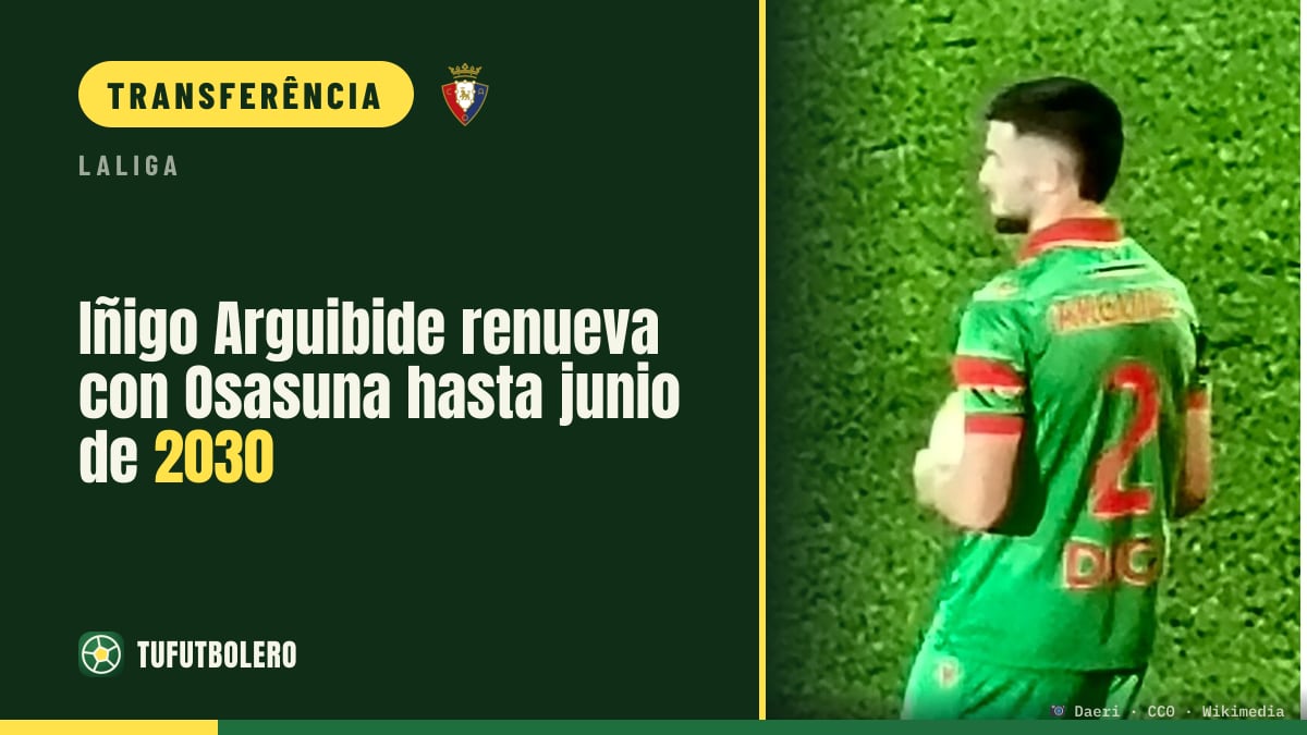 Iñigo Arguibide renova com o Osasuna até junho de 2030