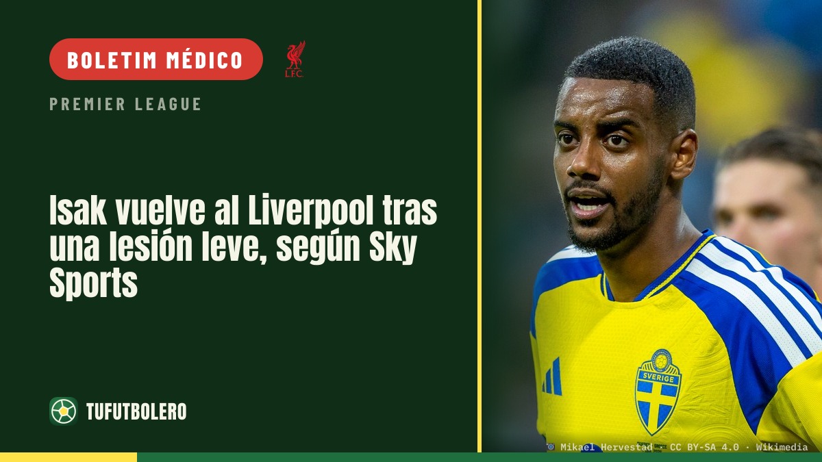 Isak volta ao Liverpool após lesão leve, segundo o Sky Sports