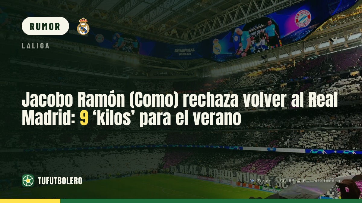 Jacobo Ramón (Como) descarta voltar ao Real Madrid: conversa de 9 milhões para o verão