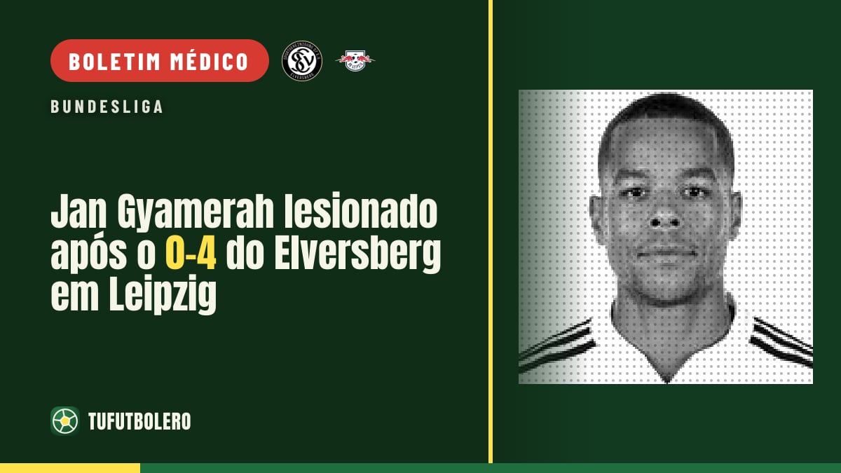 Jan Gyamerah lesionado após o 0-4 do Elversberg em Leipzig