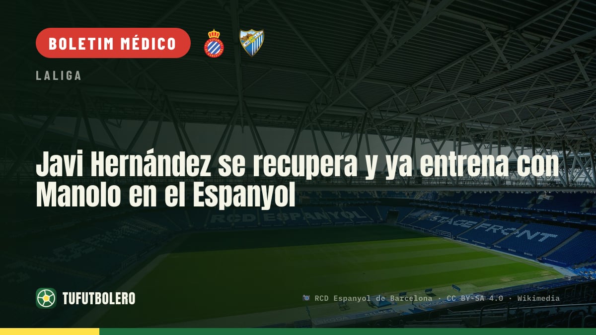 Javi Hernández regressa aos treinos com Manolo González no Espanyol