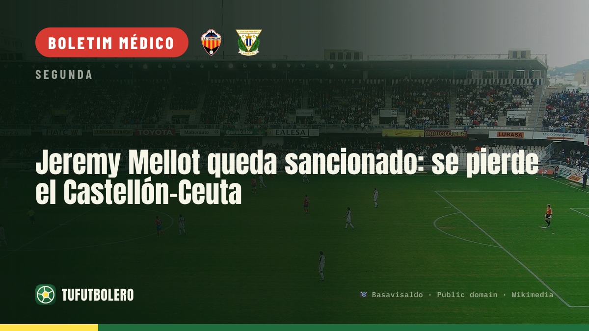 Jeremy Mellot fica suspenso: falha Castellón x Ceuta