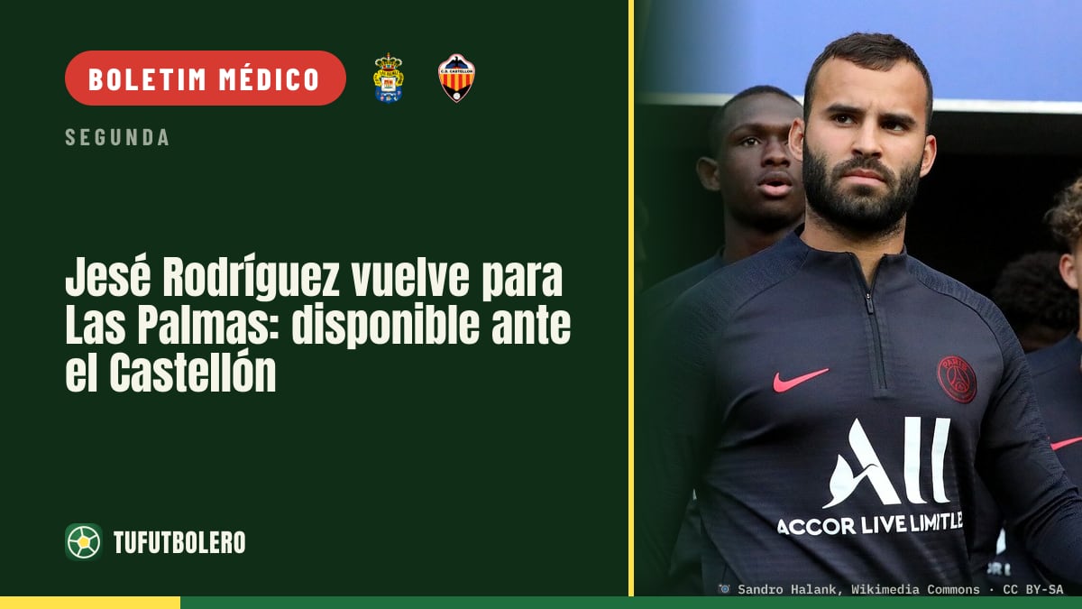 Jesé Rodríguez volta ao Las Palmas e é opção contra o Castellón
