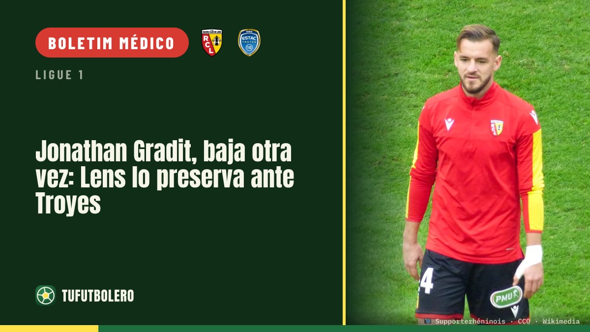 Jonathan Gradit vai desfalcar de novo: Lens preserva para o Troyes