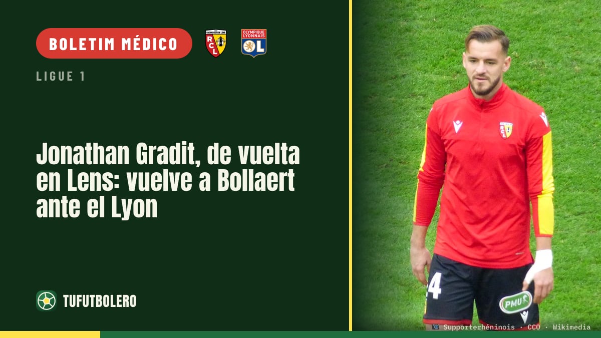 Jonathan Gradit volta ao Lens e deve estrear frente ao Lyon em Bollaert