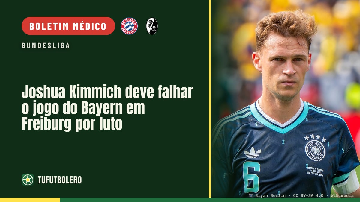 Joshua Kimmich deve falhar o jogo do Bayern em Freiburg por luto