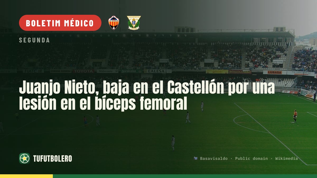 Juanjo Nieto desfalca o Castellón com lesão no bíceps femoral