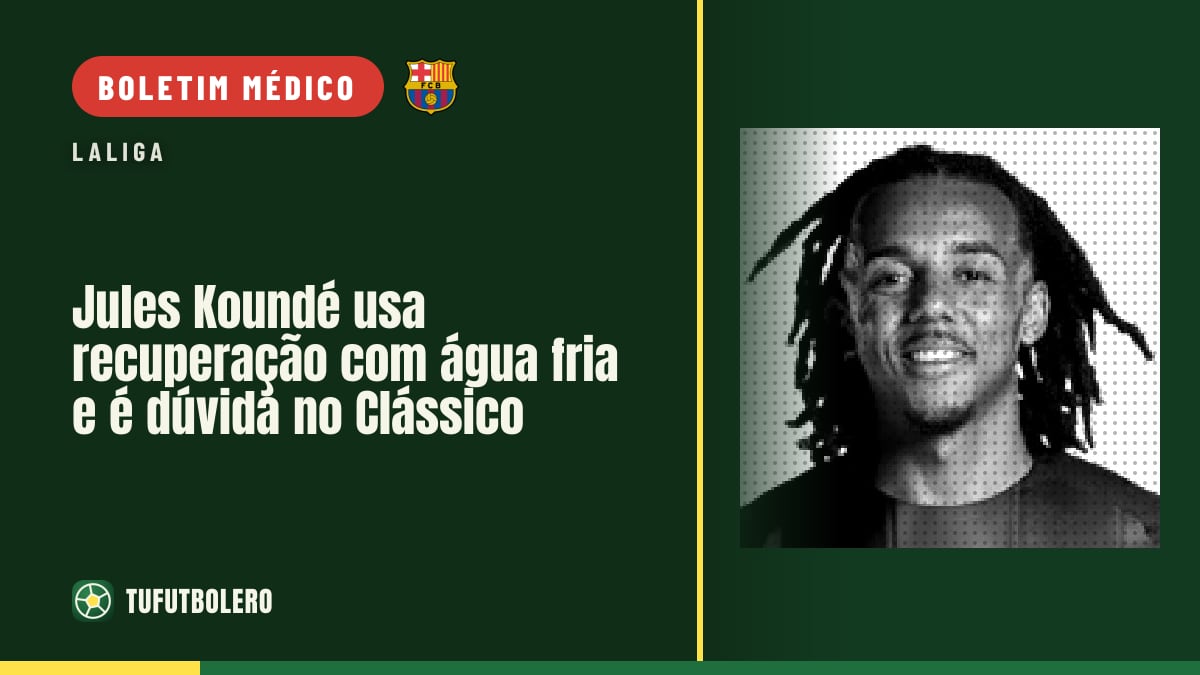Jules Koundé usa recuperação com água fria e é dúvida no Clássico