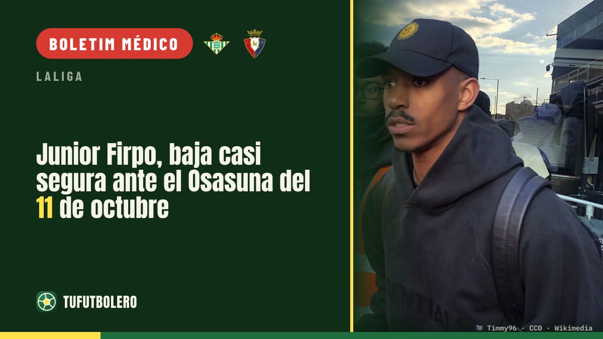 Junior Firpo pode falhar o Osasuna no dia 11 de outubro