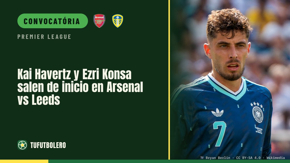 Kai Havertz e Ezri Konsa começam pelo Arsenal contra o Leeds