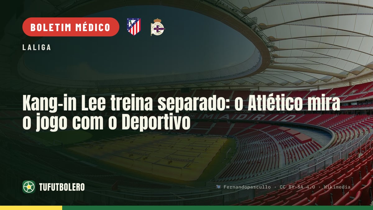 Kang-in Lee treina separado: o Atlético mira o jogo com o Deportivo