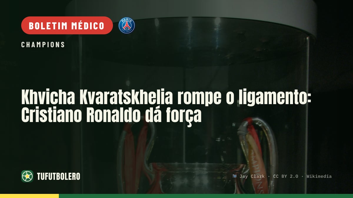 Khvicha Kvaratskhelia rompe o ligamento: Cristiano Ronaldo dá força