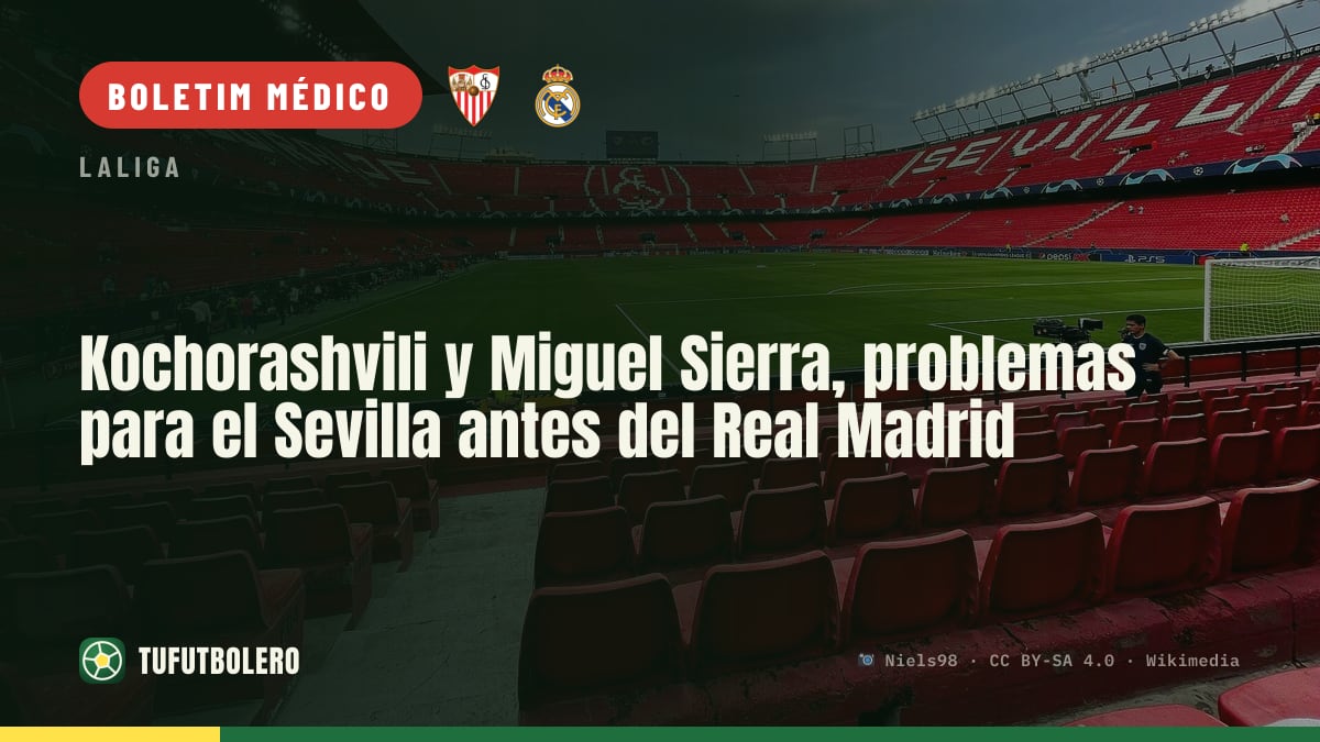 Kochorashvili e Miguel Sierra preocupam o Sevilha antes do Real Madrid