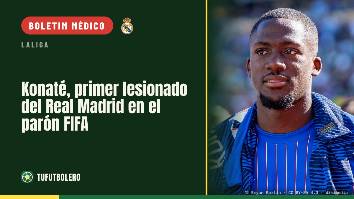 Konaté é o primeiro lesionado do Real Madrid no parão FIFA