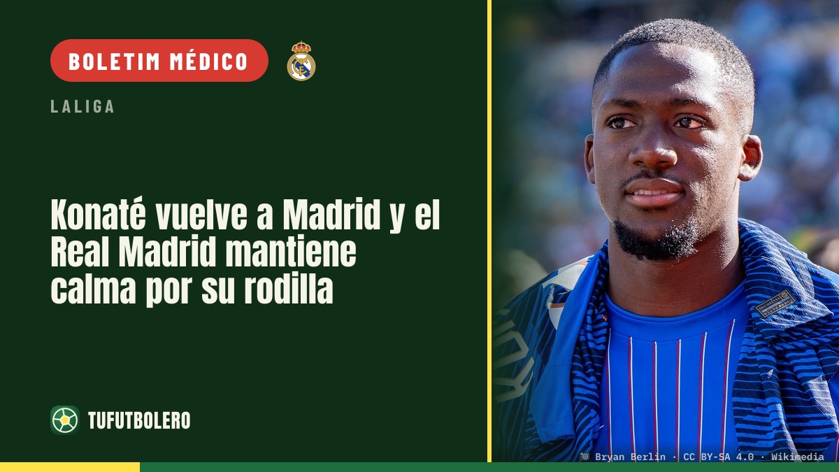 Konaté regressa a Madrid e o Real mantém calma pela lesão