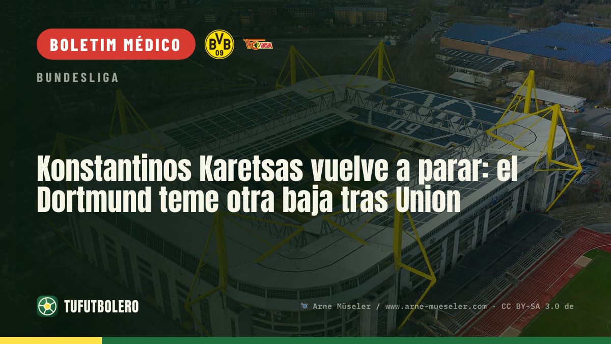 Konstantinos Karetsas pode ficar fora de novo: Dortmund teme outra baixa após Union