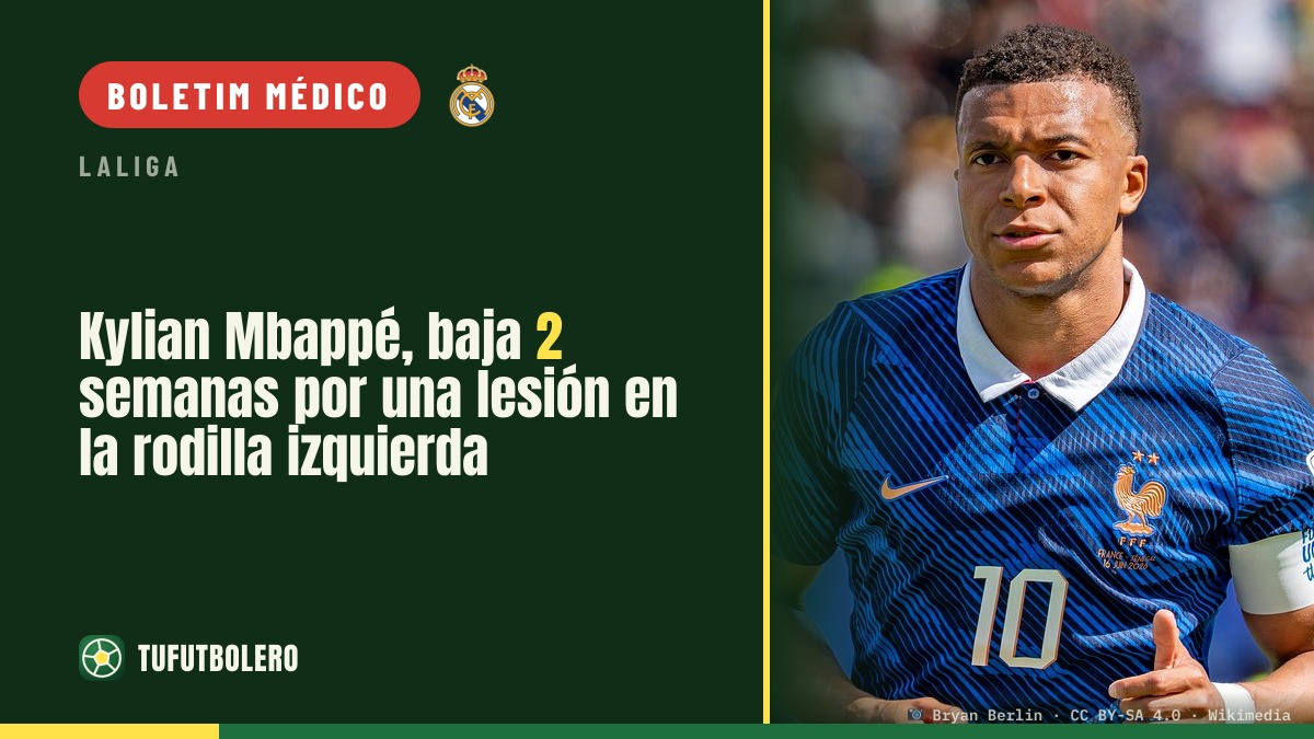 Kylian Mbappé fica fora 2 semanas com lesão no joelho esquerdo