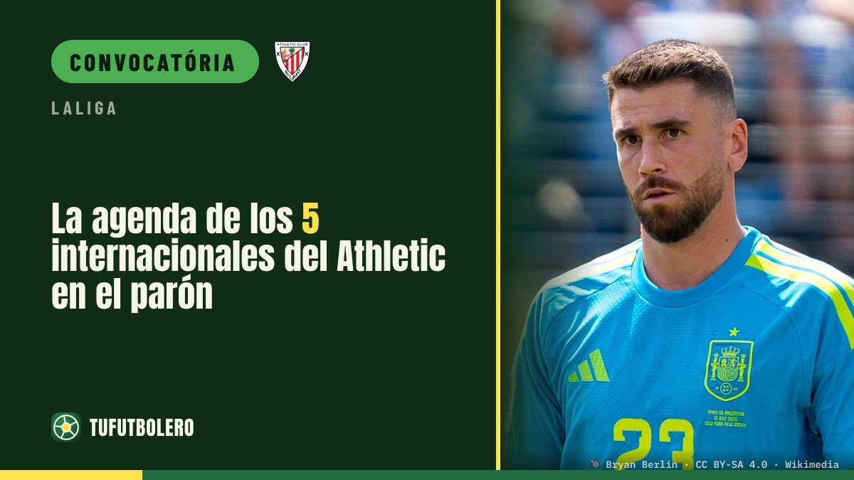 A agenda dos 5 internacionais do Athletic no parão